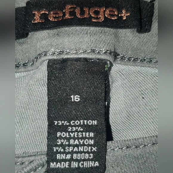 Refuge+ Dark Gray, Distressed Jeans - Picture 3 of 4